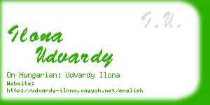 ilona udvardy business card